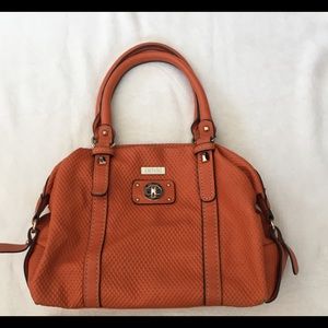 Amparo burnt orange satchel bag and wallets